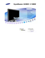 Samsung SyncMaster 216BW Manual preview