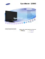 Samsung SyncMaster 225MS Manual Del Usuario preview