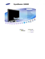 Samsung SyncMaster 226NW User Manual preview