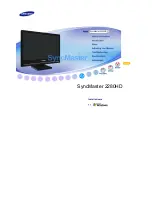 Samsung SyncMaster 2280HD User Manual preview