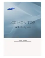 Предварительный просмотр 1 страницы Samsung SyncMaster 2343BW Quick Start Manual