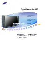 Samsung SyncMaster 242MP Manual De Usuario preview