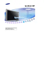 Samsung SyncMaster 320P User Manual preview