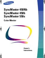 Предварительный просмотр 1 страницы Samsung SyncMaster 450Nb Owner'S Instructions Manual