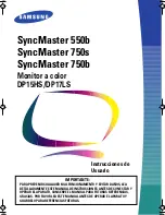 Samsung SyncMaster 550b Instrucciones  Para El Usuario preview