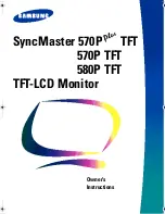 Samsung SyncMaster 570P TFT Owner'S Instructions Manual preview