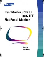 Samsung SyncMaster 570S TFT Owner'S Instructions Manual preview