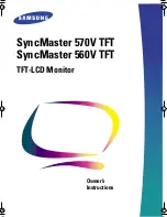 Samsung SyncMaster 570V TFT Owner'S Instructions Manual preview