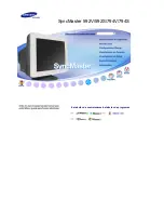 Samsung SyncMaster 592V Manual Del Usuario preview