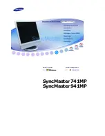 Samsung SyncMaster 741MP Manual De Usuario preview