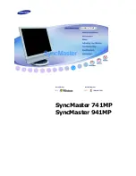 Samsung SyncMaster 741MP User Manual preview