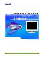 Samsung SyncMaster 750s Manual Del Usuario preview