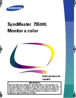 Samsung SyncMaster 755DFG Instrucciones  Para El Usuario preview