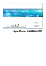 Samsung SyncMaster 763MB Owner'S Manual preview