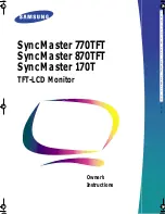 Samsung SyncMaster 770TFT, 870TFT, 170T Owner'S Instructions Manual preview