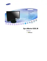 Samsung SyncMaster 920LM User Manual preview