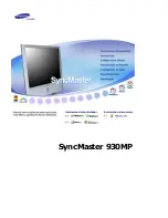 Samsung SyncMaster 930MP Manual Del Usuario preview