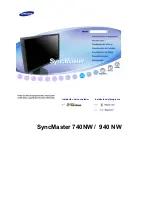 Samsung SyncMaster 940NW Manual Del Usuario preview