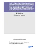 Samsung SyncMaster BX2031 Manual Del Usuario preview
