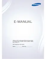 Preview for 1 page of Samsung UA40JU6400 E-Manual