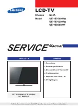 Samsung UE B7000WW Series Service Manual preview