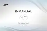 Preview for 1 page of Samsung UN40D5550RF E-Manual