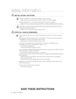 Preview for 6 page of Samsung WA50F9A8DSW/A2 User Manual