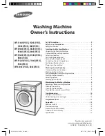 Samsung WF-B1061 Owner'S Instructions Manual preview