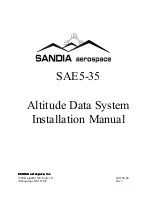 Preview for 1 page of SANDIA aerospace SAE5-35 Installation Manual
