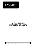 SanDisk APW-895N/IP-420 Instruction Manual preview