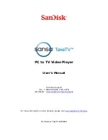 Preview for 1 page of SanDisk Sansa TakeTV User Manual
