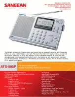 Sangean ATS-505P Specification Sheet preview