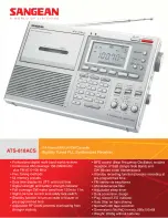 Sangean ATS-818ACS Specification Sheet preview