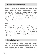 Предварительный просмотр 9 страницы Sangean dpr-39 Operating	 Instruction