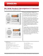 Preview for 1 page of Sangean PR-D9W - Datasheet