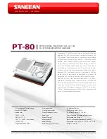 Sangean ProTravel PT-80 Datasheet предпросмотр