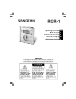 Предварительный просмотр 1 страницы Sangean RCR-1 Operating	 Instruction