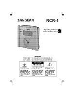 Sangean RCR-1 Operating Instructions Manual preview