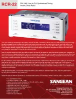 Sangean RCR-22 Specifications preview