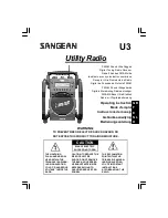 Sangean U-3 Operating Instructions Manual preview