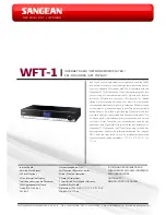 Sangean WFT-1 Datasheet preview