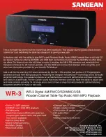 Preview for 1 page of Sangean WR-3 Specifications