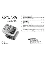 Sanitas SBM 03 Instructions For Use Manual preview