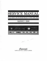 Preview for 1 page of Sansui 2000 Service Manual