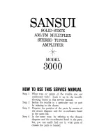 Preview for 3 page of Sansui 3000 Service Manual