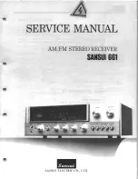 Preview for 1 page of Sansui 661 Service Manual