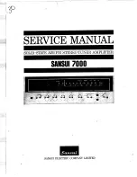 Preview for 2 page of Sansui 7000 Service Manual