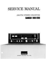 Предварительный просмотр 3 страницы Sansui 890 Service Manual