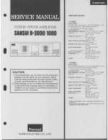 Предварительный просмотр 1 страницы Sansui B-1000 Service Manual