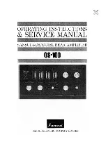 Предварительный просмотр 1 страницы Sansui QS-100 Operating Instructions & Service Manual